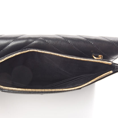 Saint Laurent Grain De Poudre Matelasse Tribeca Chain Wallet Black 5 of 9