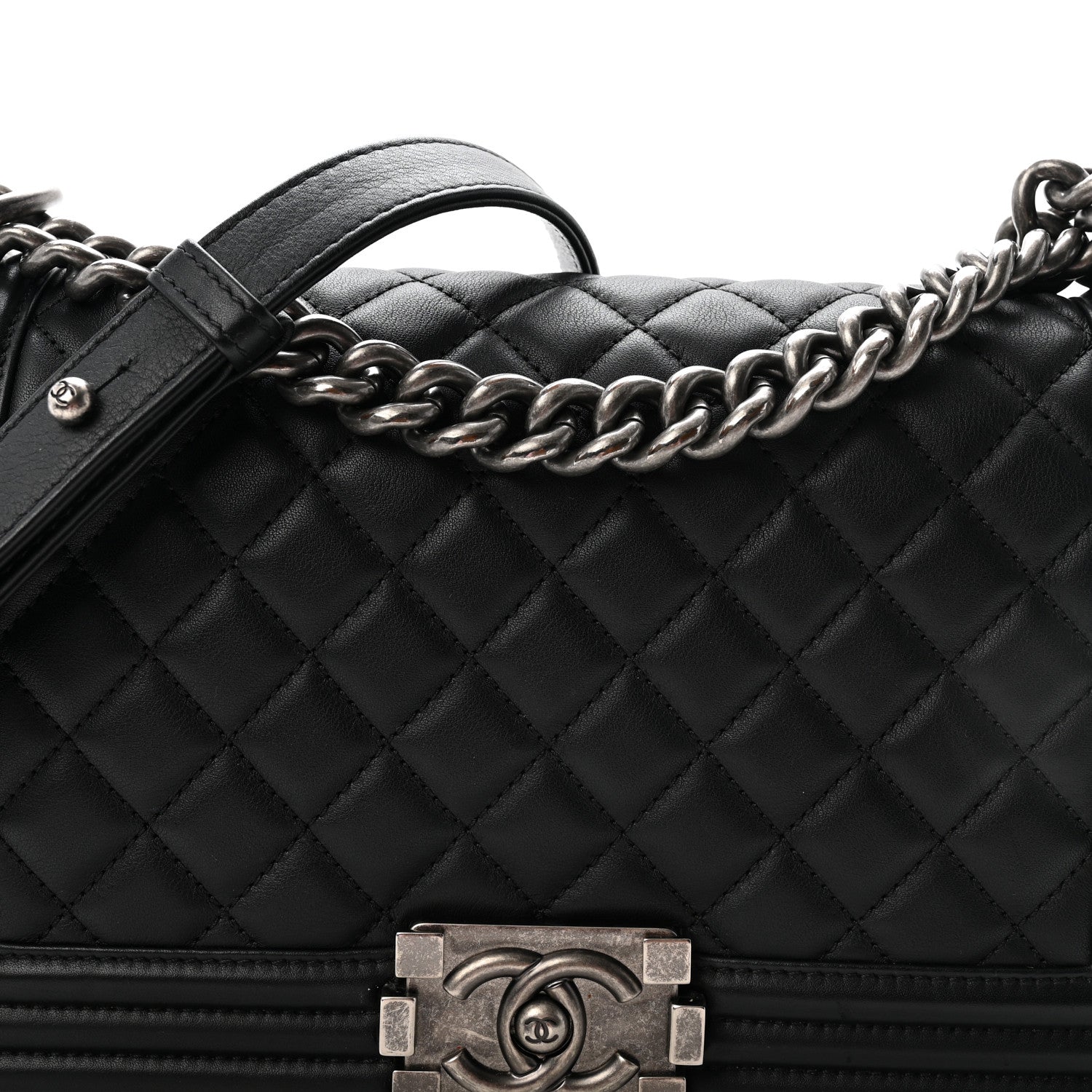 Chanel Calfskin Quilted Medium Boy Flap Black 8 of 10