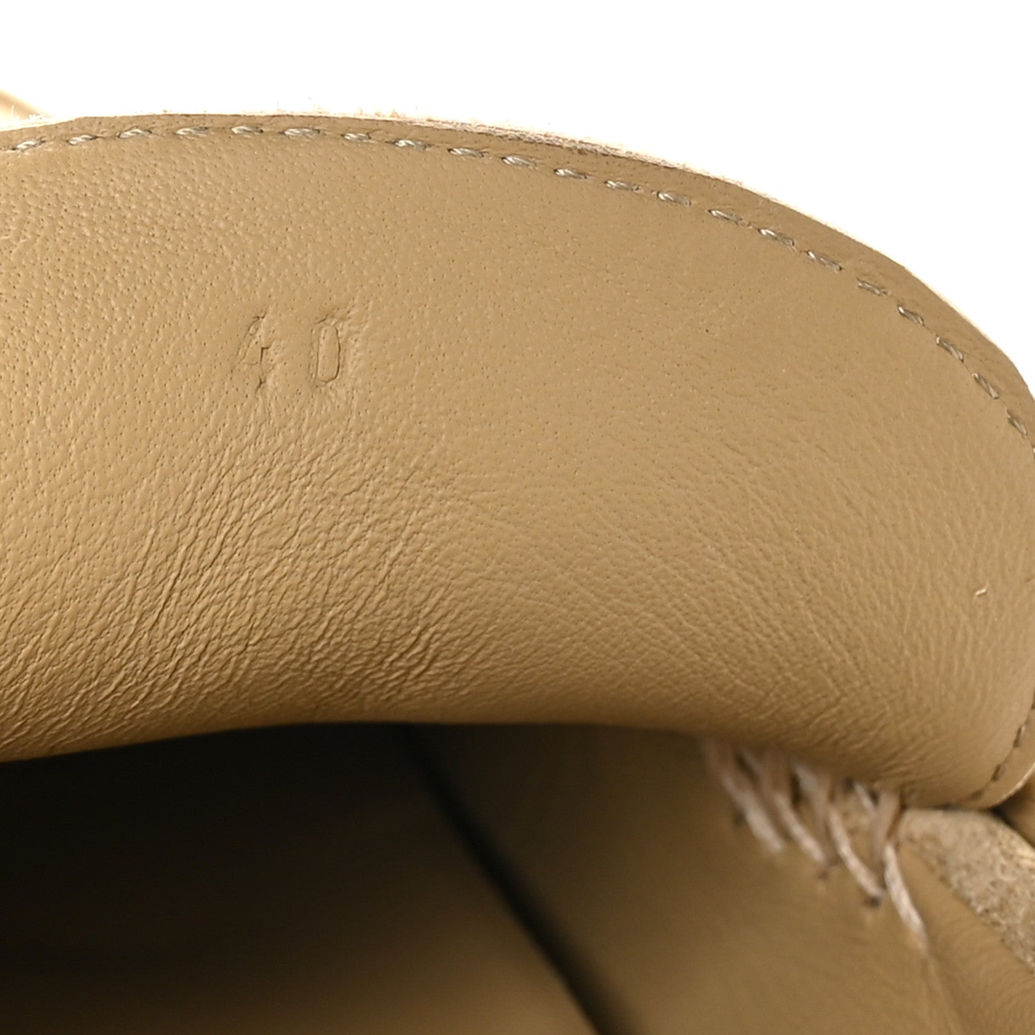 Hermes Suede Calfskin Mens Lazy Loafers 40 Beige Sable 8 of 9