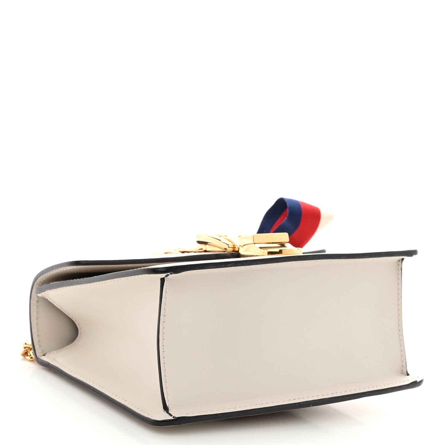 Gucci Calfskin Mini Sylvie Chain Shoulder Bag White 4 of 11