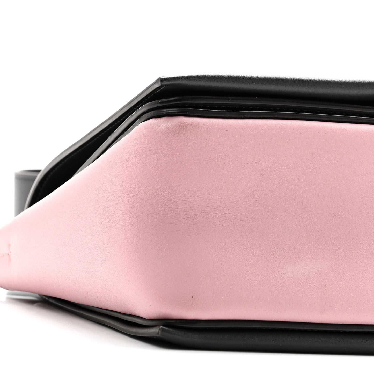 Shiny Smooth Calfskin Medium Frame Shoulder Bag Liquorice Antique Rose