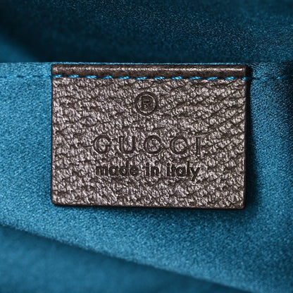 Gucci GG Supreme Monogram Textured Dollar Calfskin Web Small Ophidia Dome Shoulder Bag Beige Ebony New Acero 6 of 13