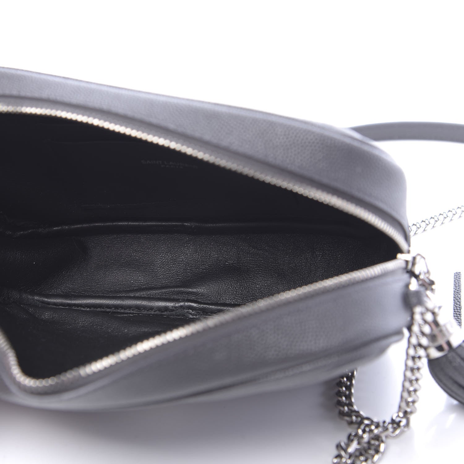 Saint Laurent Grain De Poudre Matelasse Monogram Mini Lou Camera Bag Asphalt 5 of 11