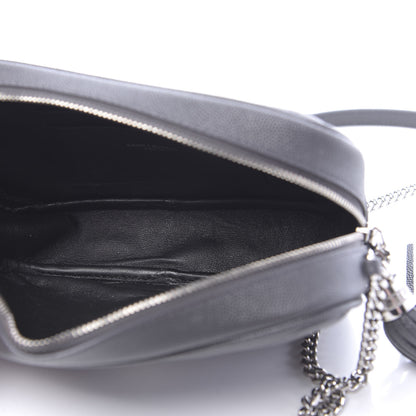 Saint Laurent Grain De Poudre Matelasse Monogram Mini Lou Camera Bag Asphalt 5 of 11