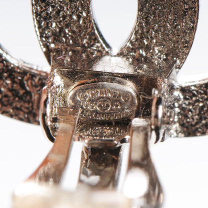 Chanel CC Clip On Earrings Silver 4 of 5