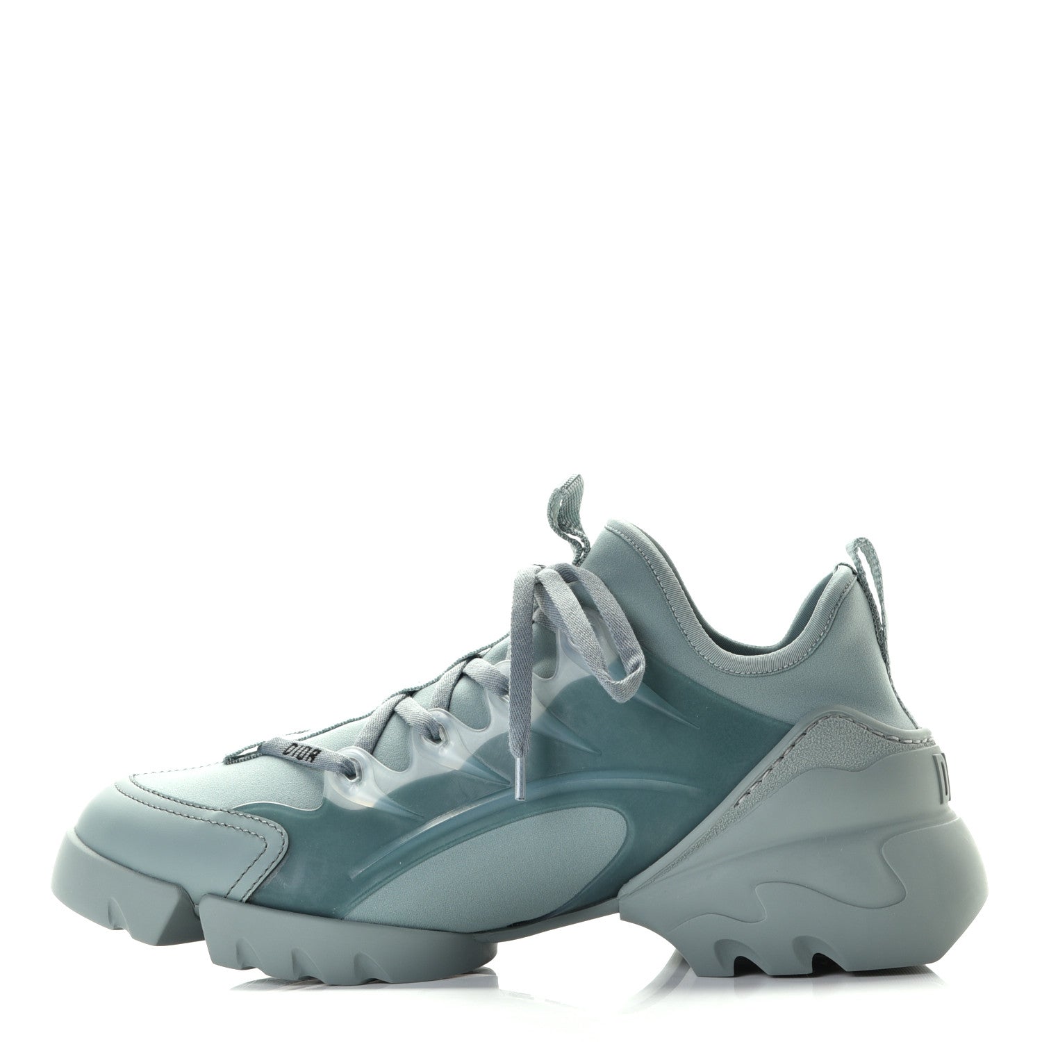 Christian Dior Neoprene Rubber Womens D-Connect Sneakers 39 Water Grey 1 of 7