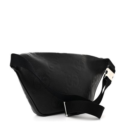 Gucci Calfskin GG Tennis Embossed Pocket Belt Bag Black 3 of 12