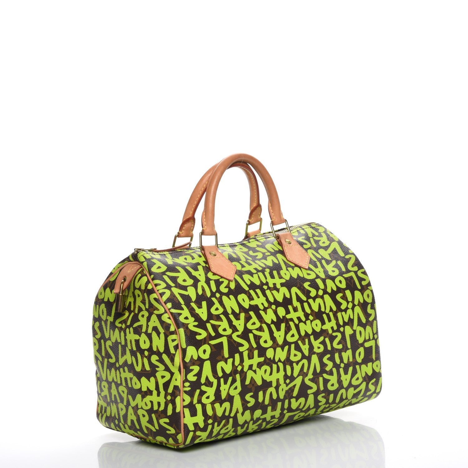 Louis Vuitton Monogram Graffiti Speedy 30 Green 3 of 7
