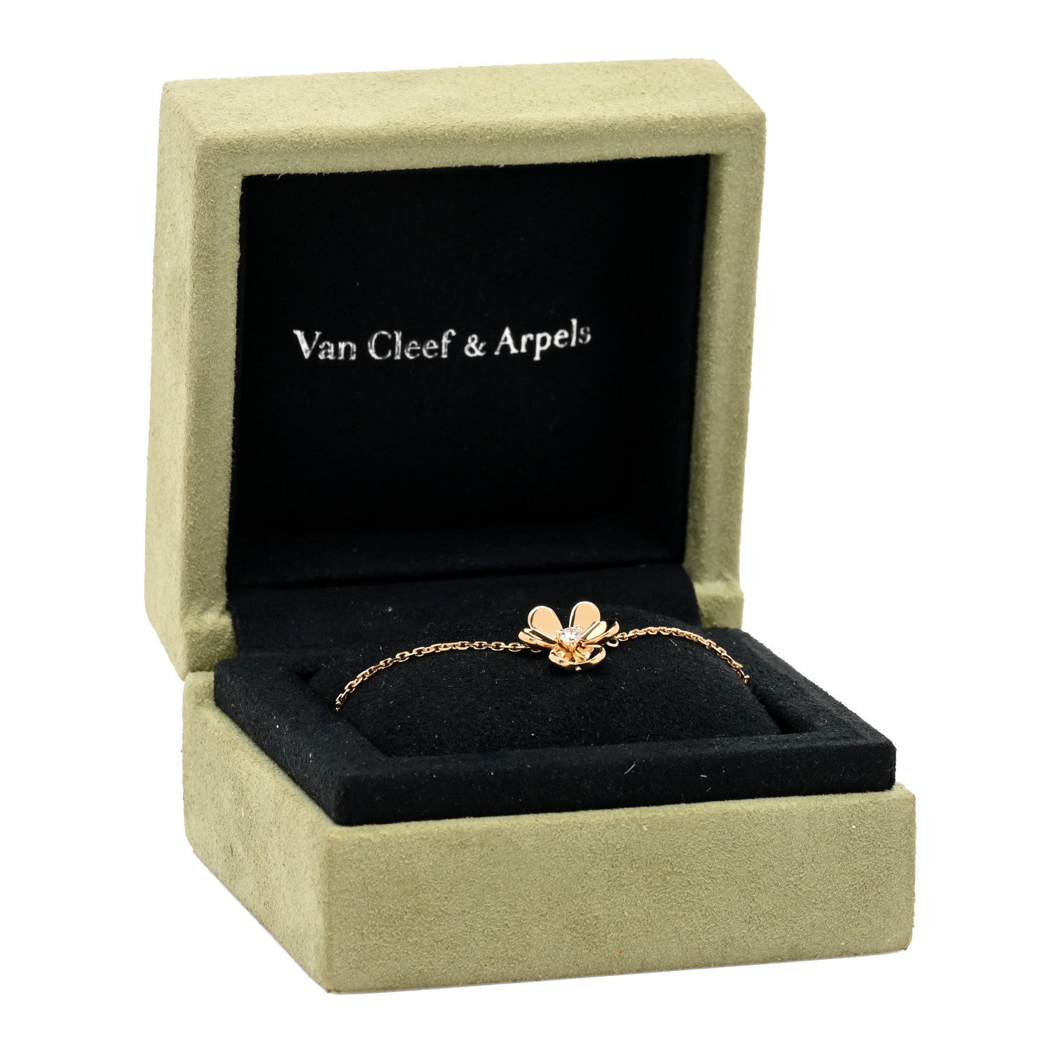 Van Cleef & Arpels 18K Yellow Gold Diamond Mini Frivole Bracelet 4 of 4
