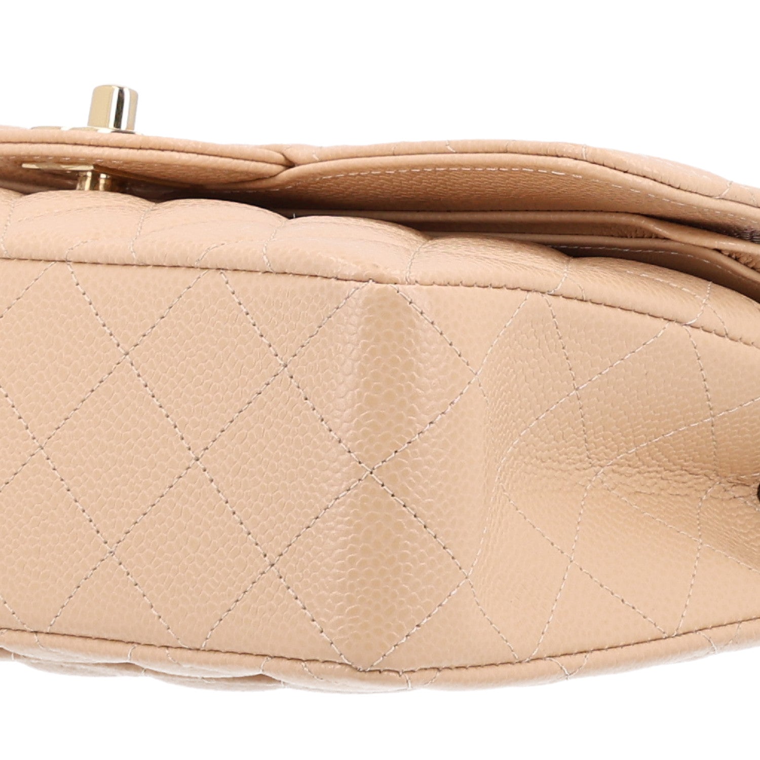 Chanel Caviar Quilted Small Double Flap Beige 10 of 10