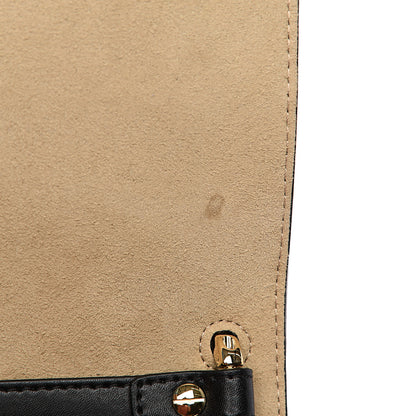 Fendi Vitello Liberty Bi-Color FF 1974 Embossed Small Kan I Shoulder Bag Black Maya 8 of 12