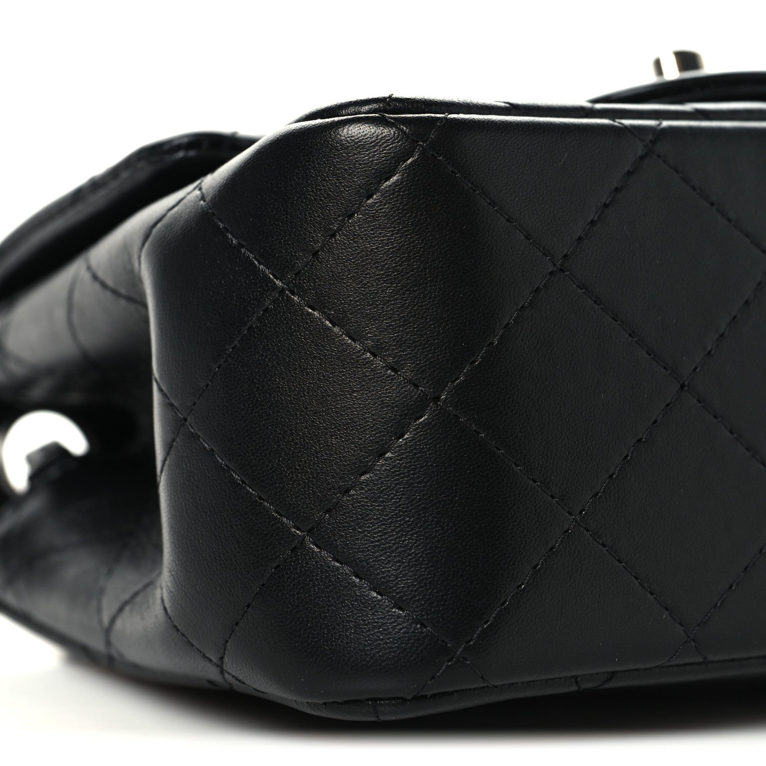 Chanel Lambskin Quilted Mini Square Flap Black 9 of 11