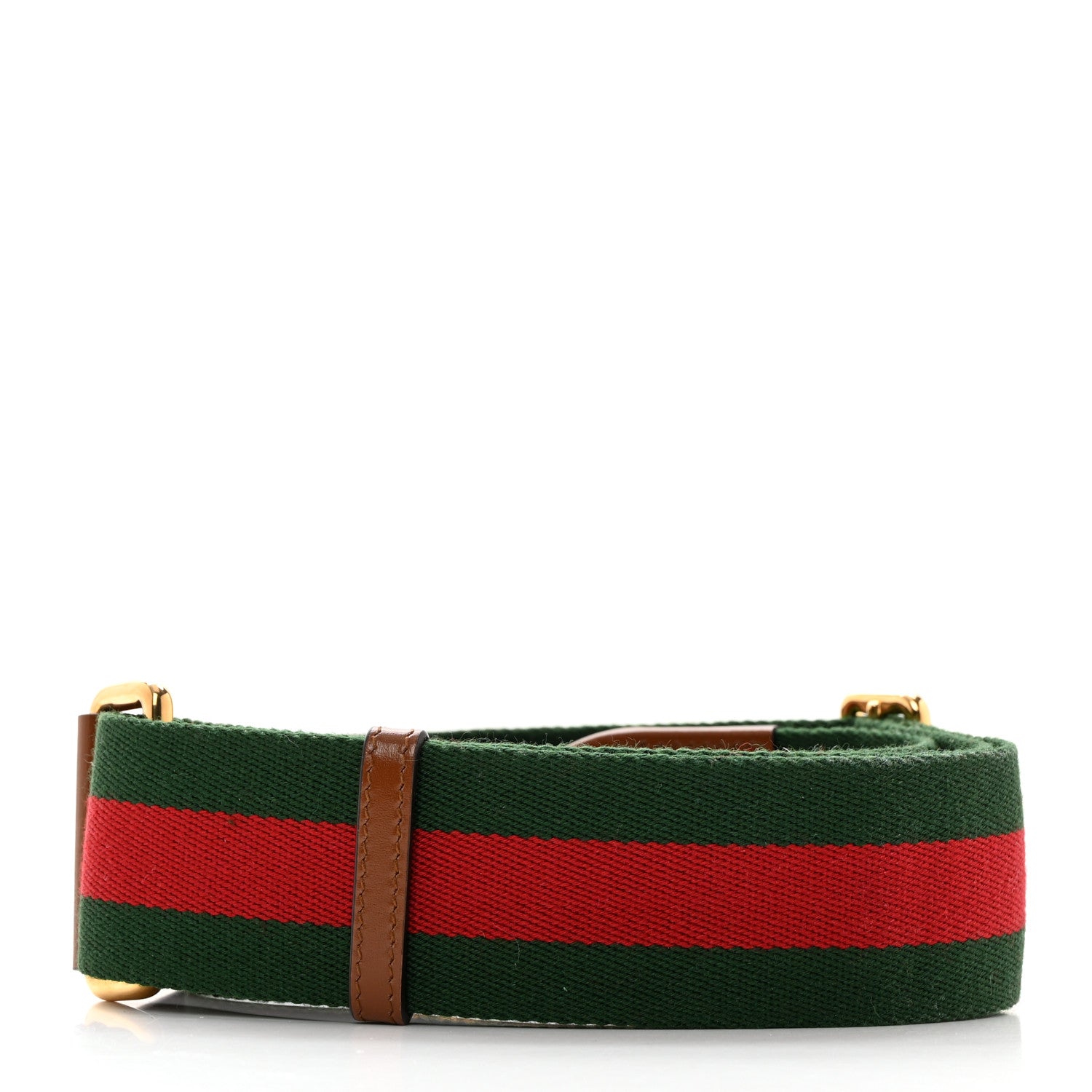 Gucci Canvas Web Shoulder Strap Green Red 2 of 6