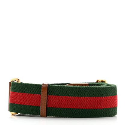 Gucci Canvas Web Shoulder Strap Green Red 2 of 6