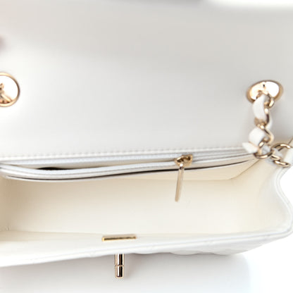 Chanel Lambskin Quilted Mini Rectangular Flap White 4 of 4