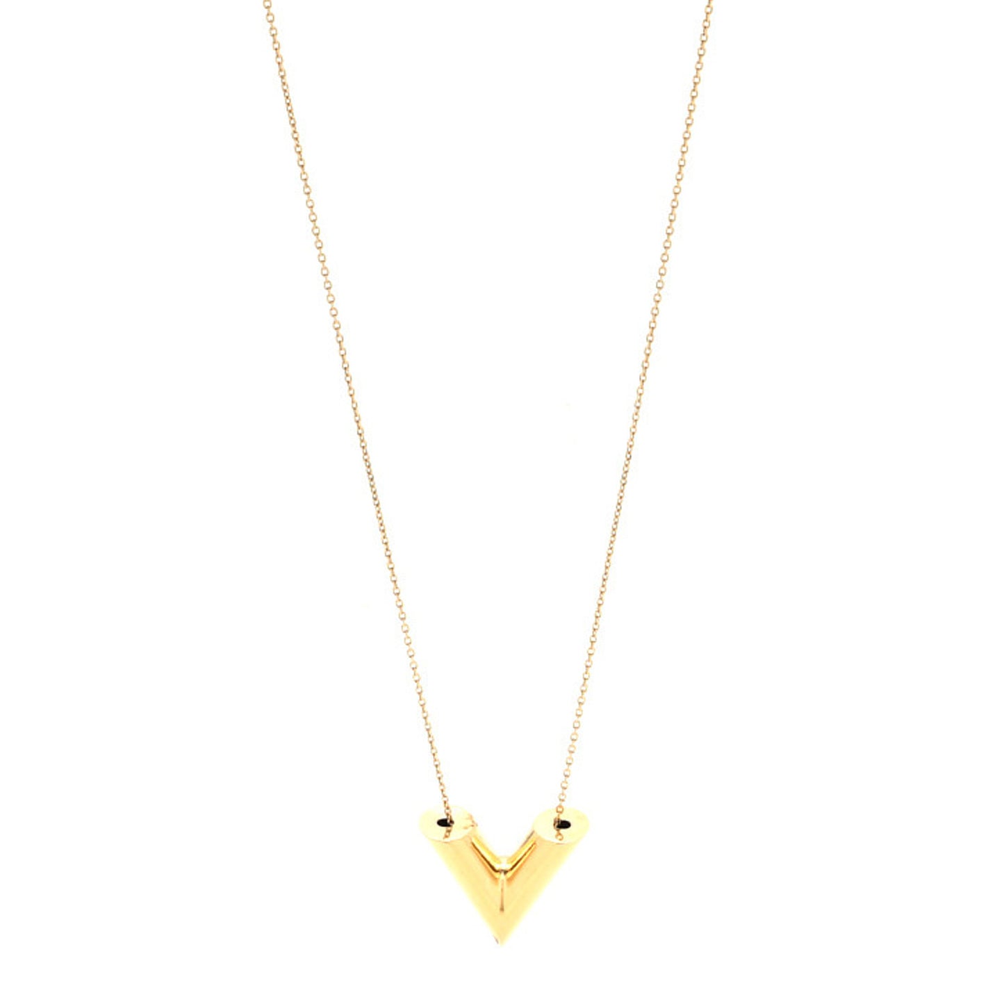 Brass Essential V Necklace Gold