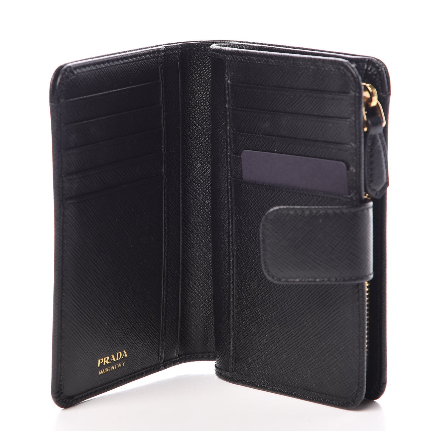Saffiano Compact Wallet Black