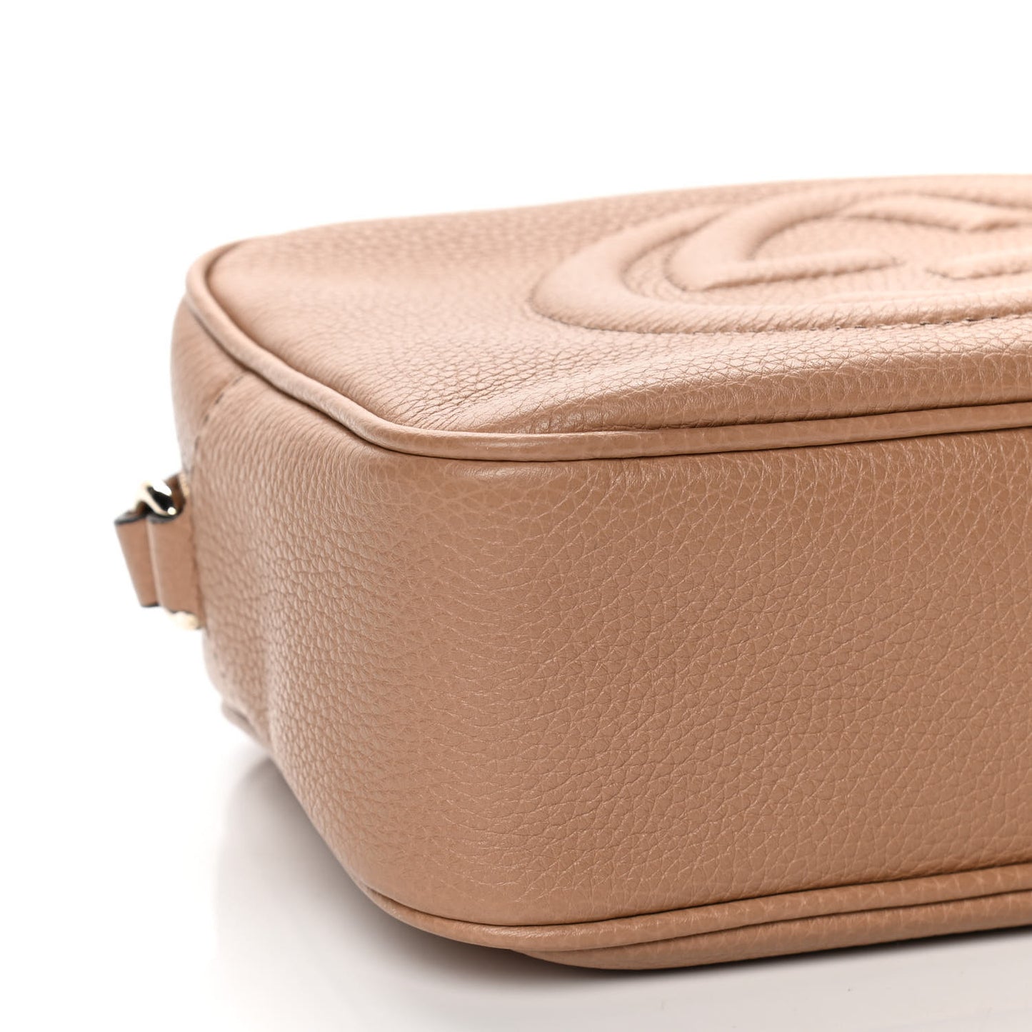 Pebbled Calfskin Small Soho Disco Bag Camelia