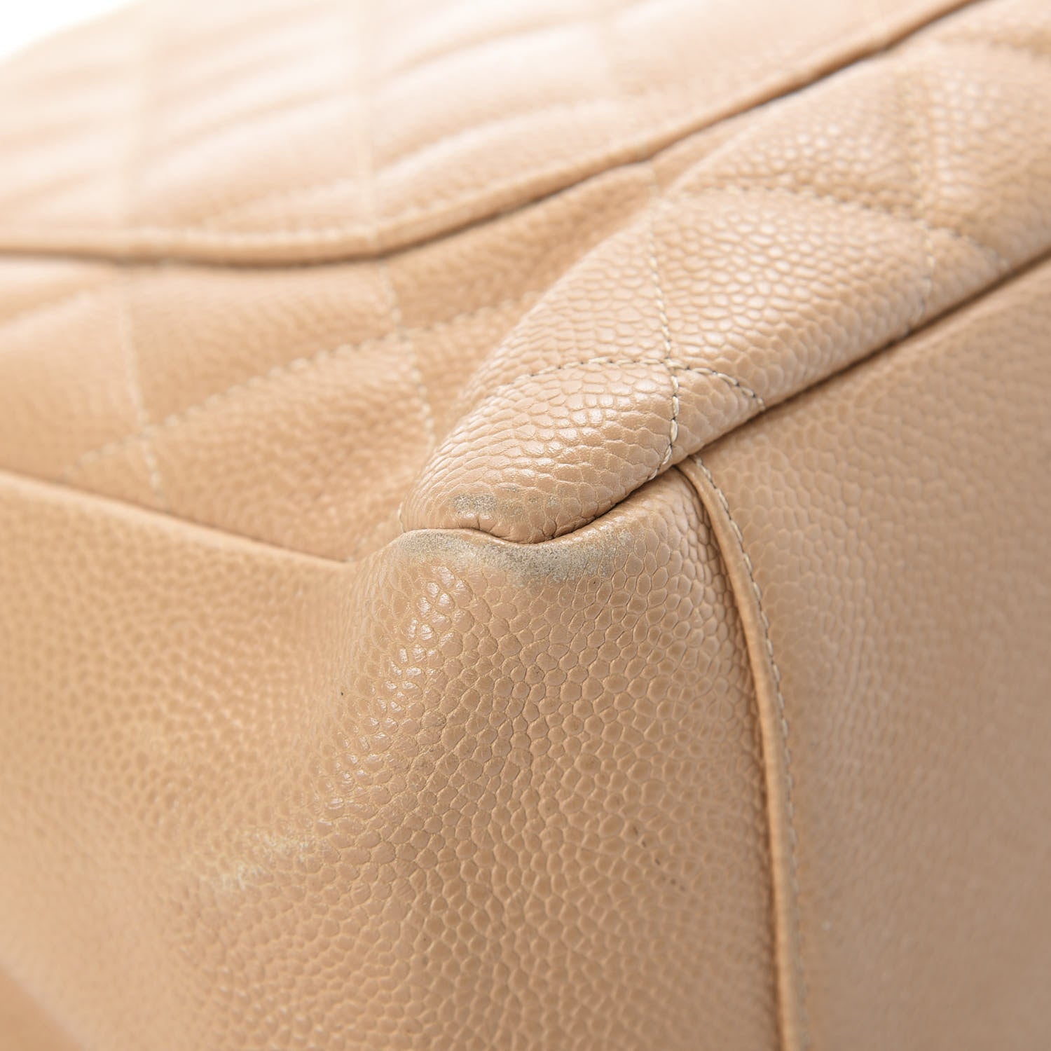 Chanel Caviar Quilted Grand Shopping Tote GST Beige 14 of 15