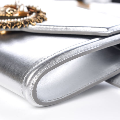 Dolce & Gabbana Metallic Agnello Vitello Devotion Belt Bag Silver 8 of 9