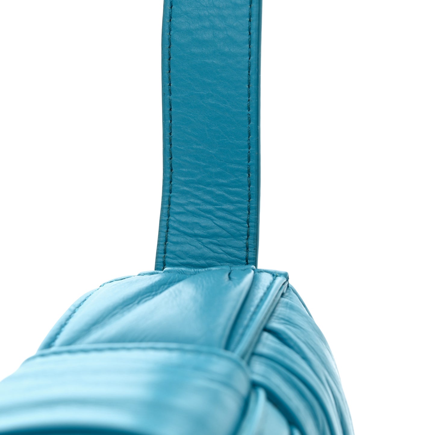 Calfskin Intreccio Plisse Cassette Crossbody Bag Pool