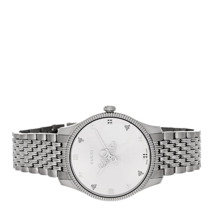Gucci Stainless Steel 36mm G-Timeless Bee Quartz Watch 2 of 4
