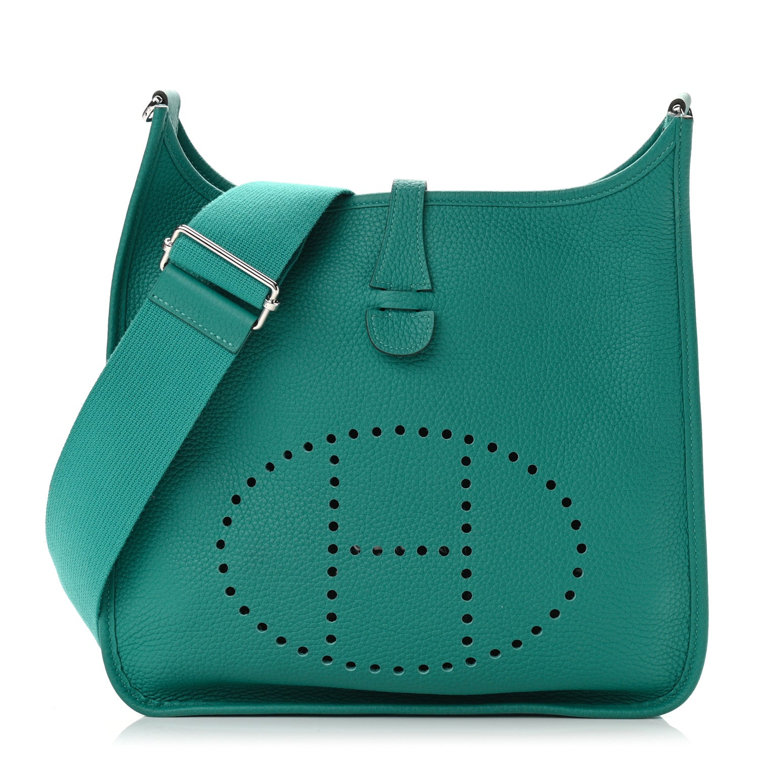 Hermes Taurillon Clemence Evelyne III PM Vert Verone 1 of 10