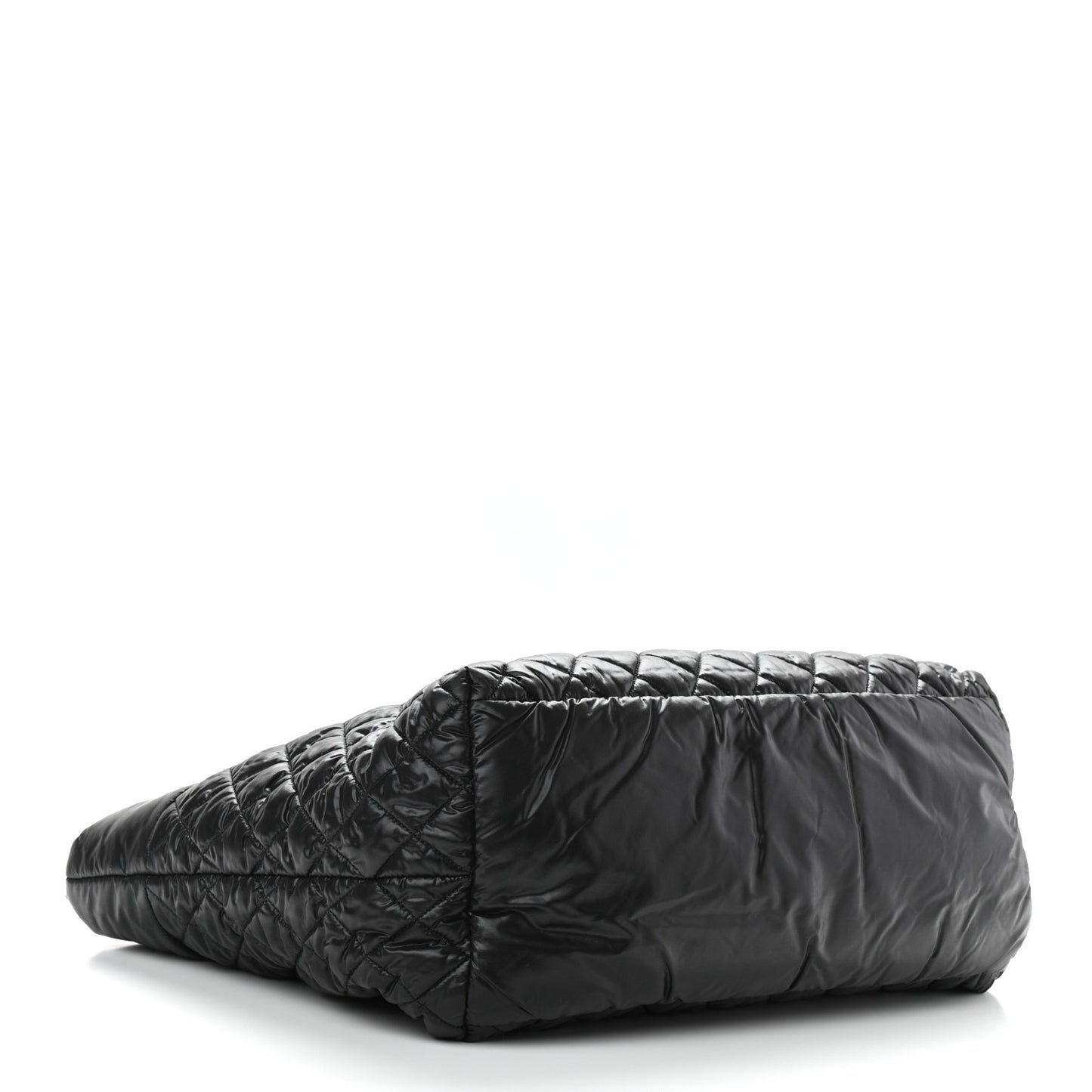 Nylon Quilted Large Coco Cocoon Tote Black