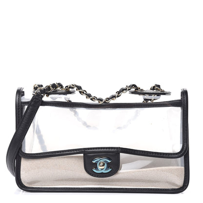 Chanel Lambskin PVC Medium Coco Sand Flap Black 1 of 10