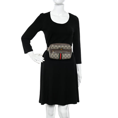 Gucci GG Supreme Monogram Web Small Ophidia Belt Bag 85 34 Dark Brown 3 of 13