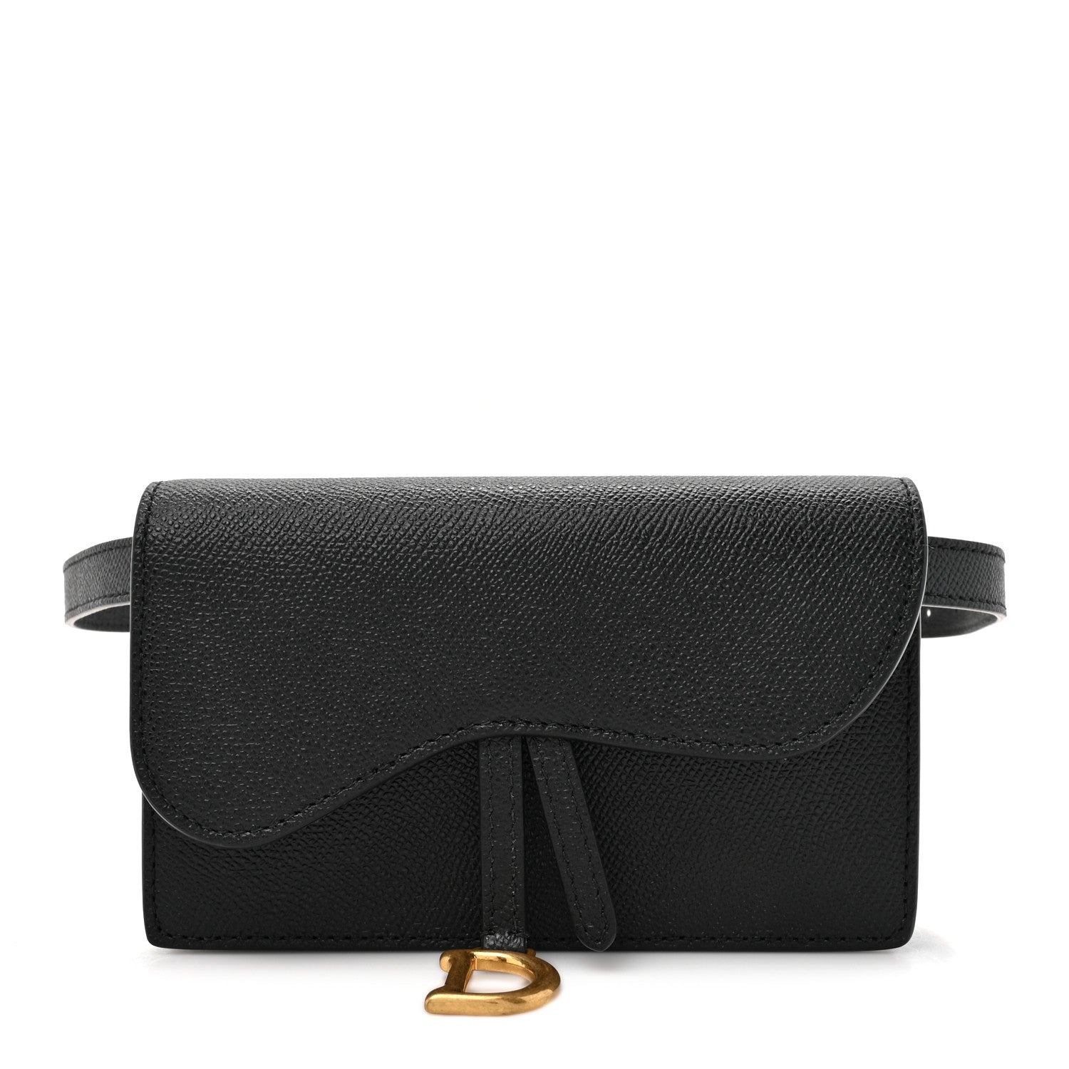 Christian Dior Grained Calfskin Saddle Belt Bag Black 1 of 11