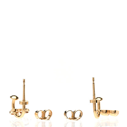 Louis Vuitton Brass Blooming Earrings Gold 3 of 4
