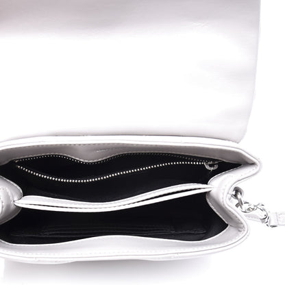 Saint Laurent Calfskin Y Quilted Monogram Toy Loulou Satchel Granite 4 of 10