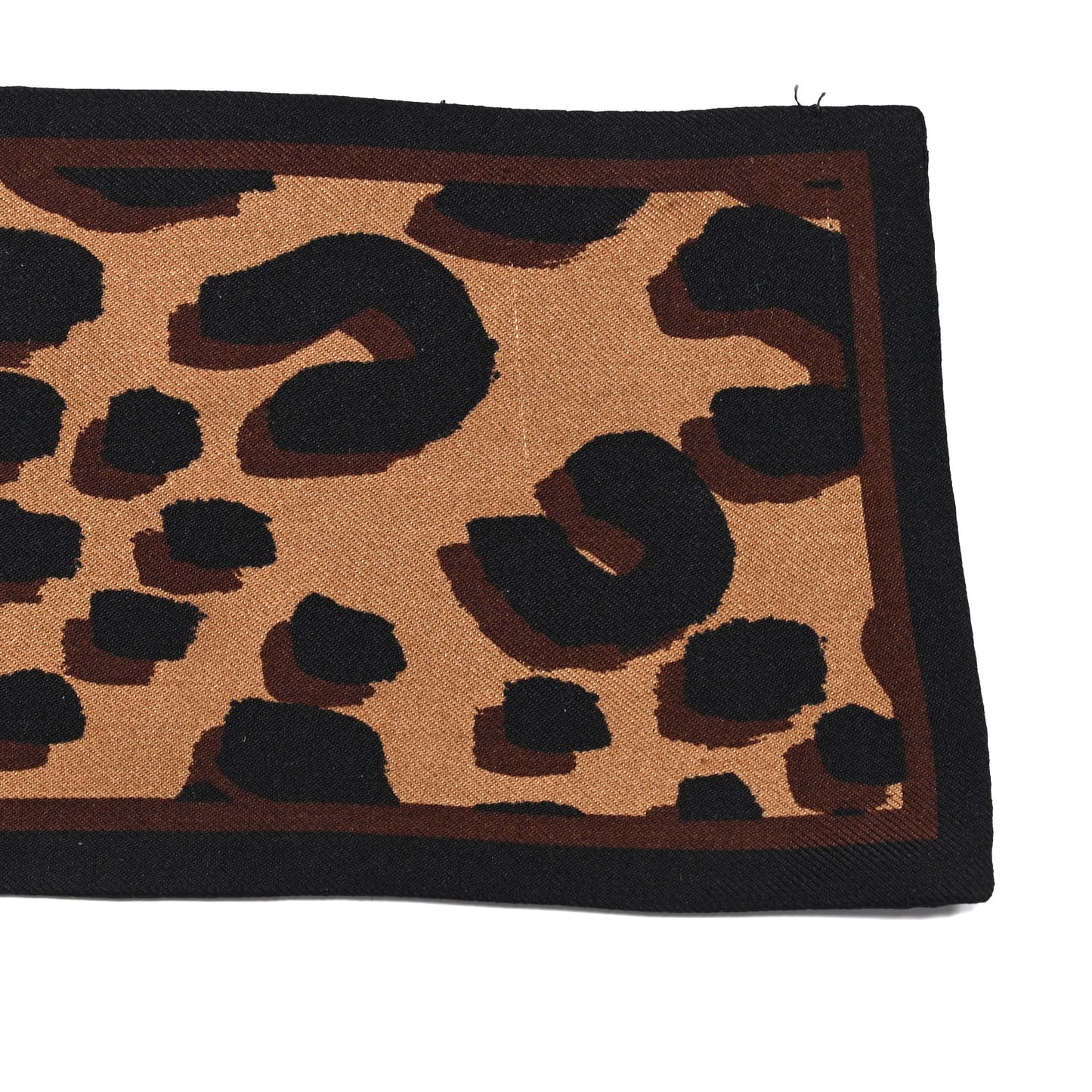 Silk Leopard Bandeau Scarf Marron