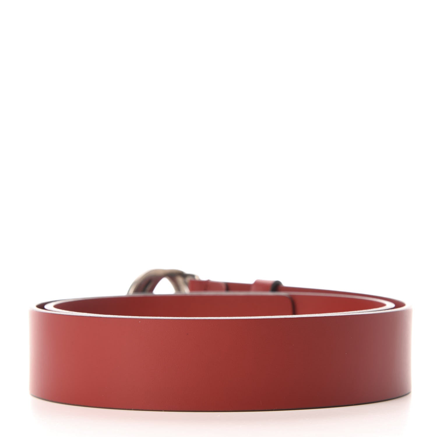 Gucci Selleria Calfskin Nickel Interlocking G 37mm Belt 90 36 Rosso 2 of 5