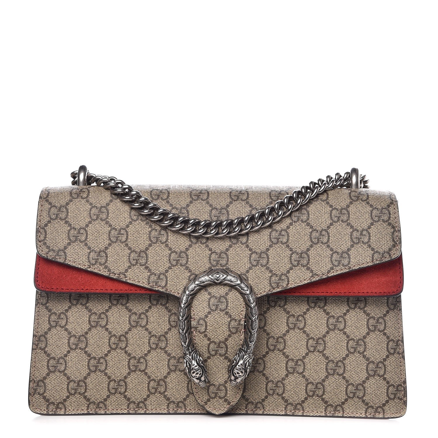 Gucci GG Supreme Monogram Small Dionysus Shoulder Bag Red 1 of 10