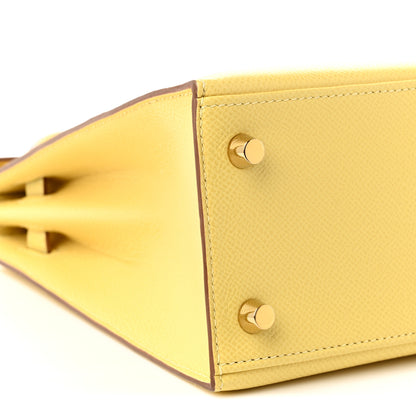 Hermes Epsom Kelly Sellier 25 Jaune Poussin 16 of 19