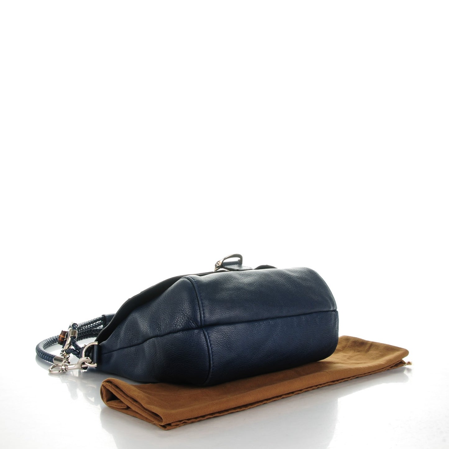 Calfskin Large Techno Horsebit Flap Blue