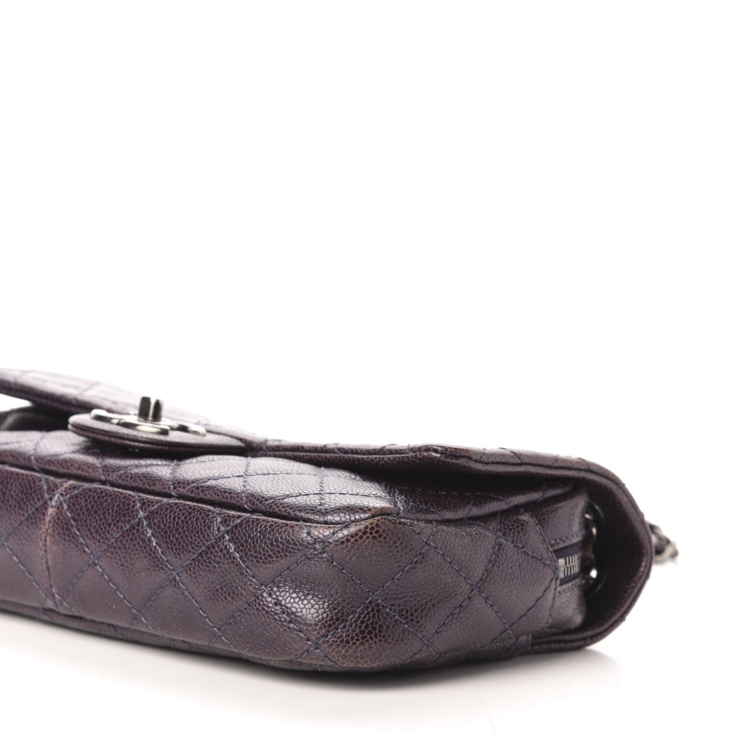 Chanel Iridescent Caviar Quilted Small Chic Flap Dark Purple 9 of 11