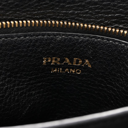 Prada Vitello Daino Flap Crossbody Black 6 of 10
