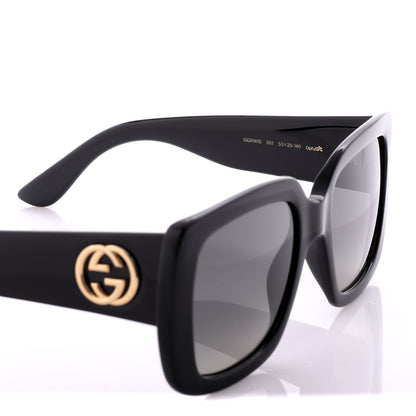 Gucci Acetate Square Frame Sunglasses GG 0141/S Black 5 of 8
