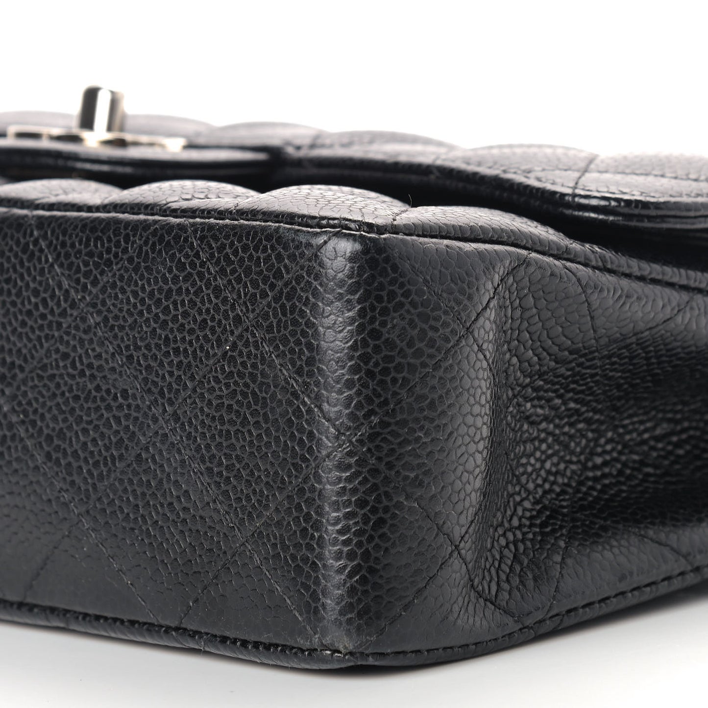 Caviar Quilted Small Double Flap Black