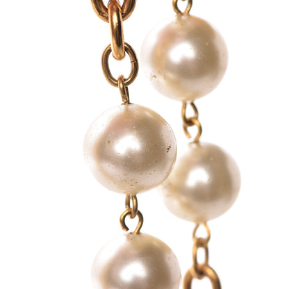 Chanel Pearl Chain Multi Strand Necklace Gold 7 of 8