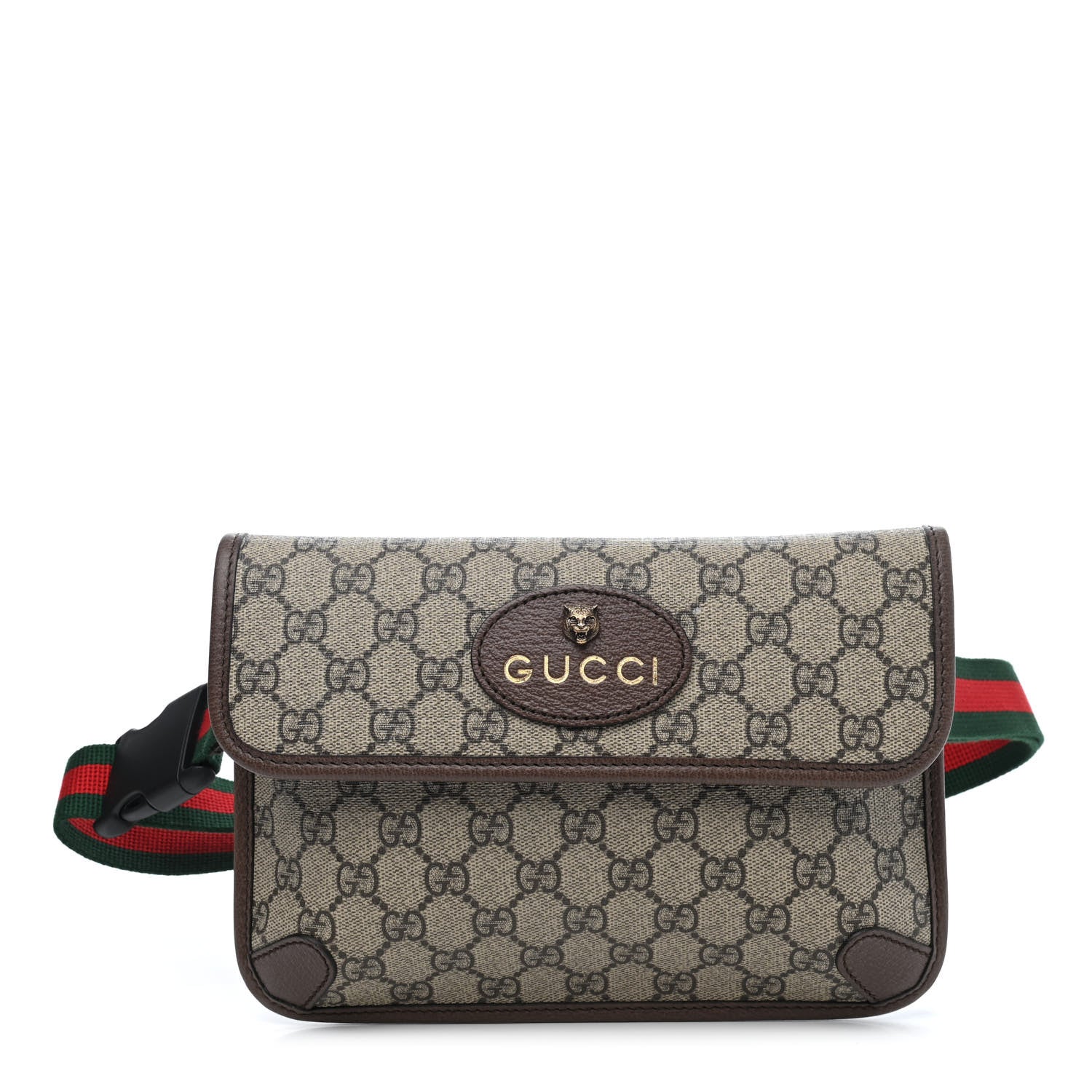 Gucci GG Supreme Monogram Neo Vintage Web Belt Bag Brown 1 of 4