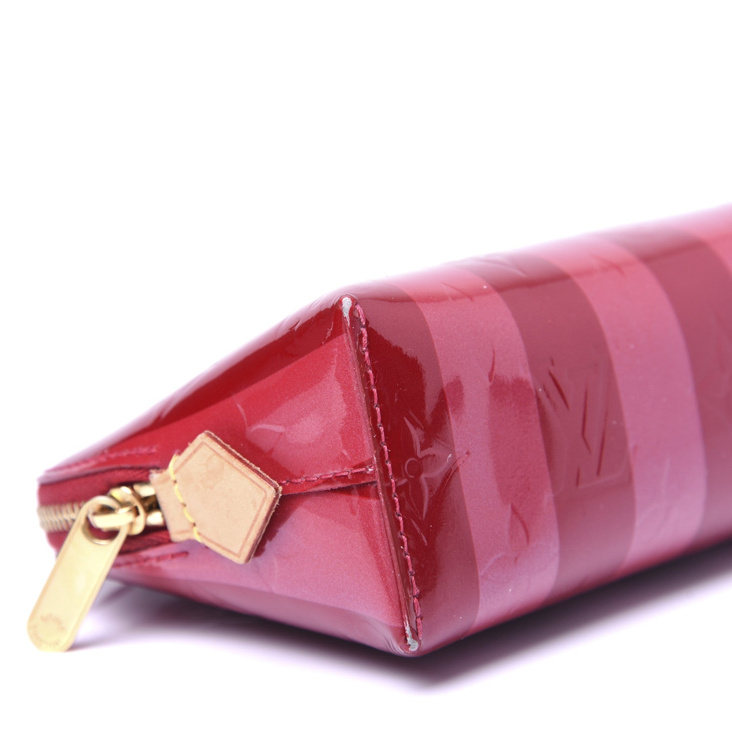 Louis Vuitton Vernis Rayures Cosmetic Pouch Pomme D'Amour 5 of 10