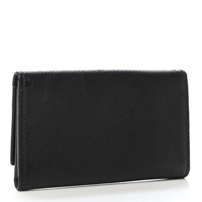 Prada Saffiano Metal 6 Key Holder Black 2 of 4