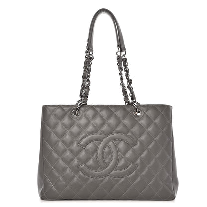 Chanel Caviar Quilted Grand Shopping Tote GST Grey 1 of 12