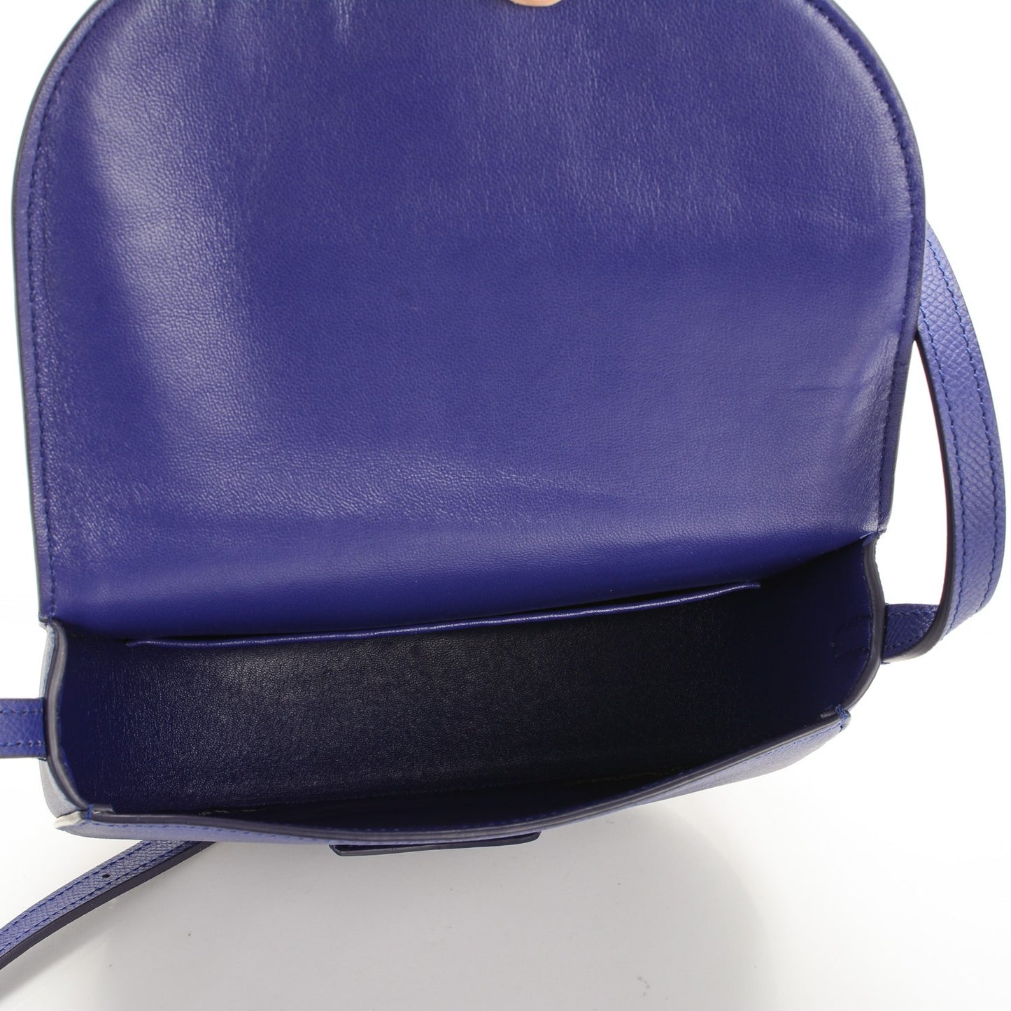 Grained Calfskin Small Trotteur Indigo