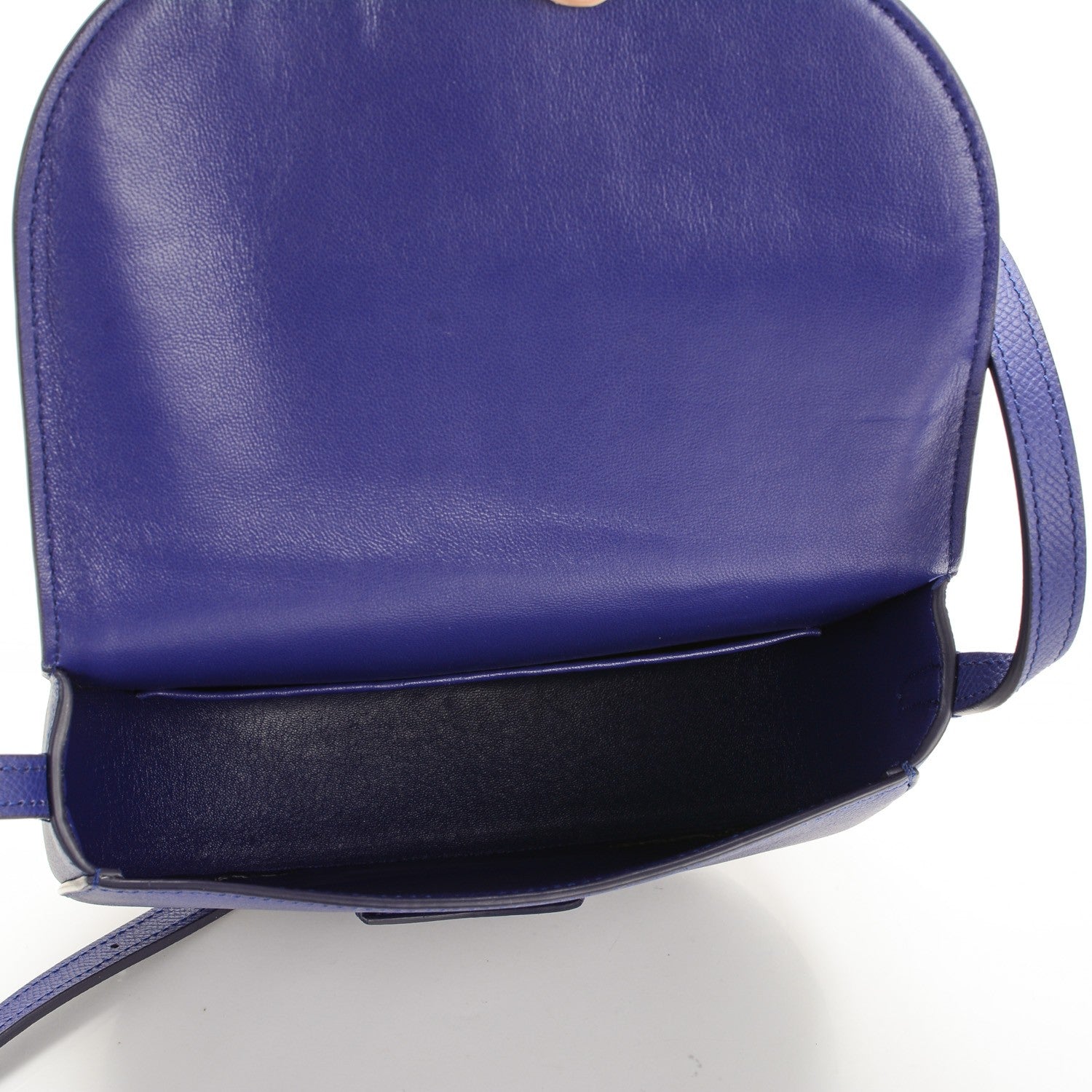 Celine Grained Calfskin Small Trotteur Indigo 5 of 7