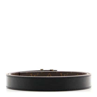 Louis Vuitton Calfskin Monogram 20mm LV Iconic Reversible Belt 75 30 Black 4 of 8